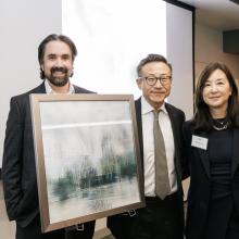 Lenticular print presented to Joe and Clara at the opening celebration.